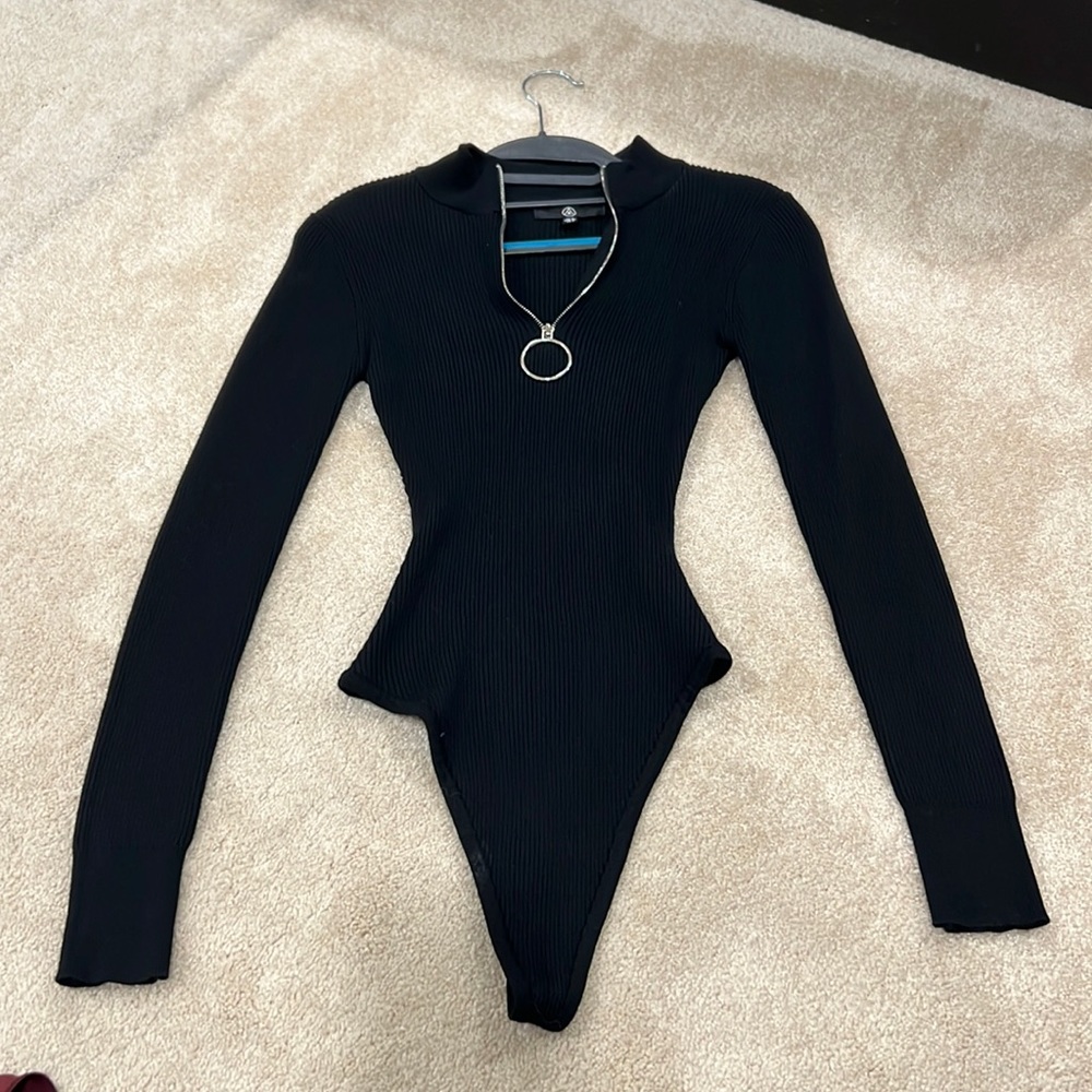 Misguided quarter zip bodysuit